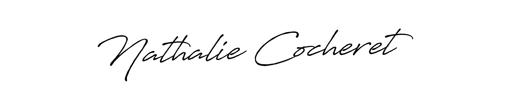 Create a beautiful signature design for name Nathalie Cocheret. With this signature (Antro_Vectra_Bolder) fonts, you can make a handwritten signature for free. Nathalie Cocheret signature style 7 images and pictures png