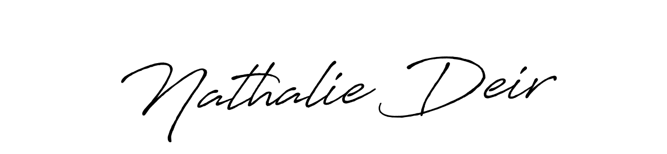 Create a beautiful signature design for name Nathalie Deir. With this signature (Antro_Vectra_Bolder) fonts, you can make a handwritten signature for free. Nathalie Deir signature style 7 images and pictures png