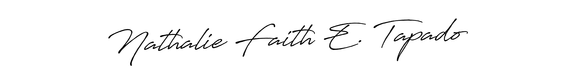 Use a signature maker to create a handwritten signature online. With this signature software, you can design (Antro_Vectra_Bolder) your own signature for name Nathalie Faith E. Tapado. Nathalie Faith E. Tapado signature style 7 images and pictures png