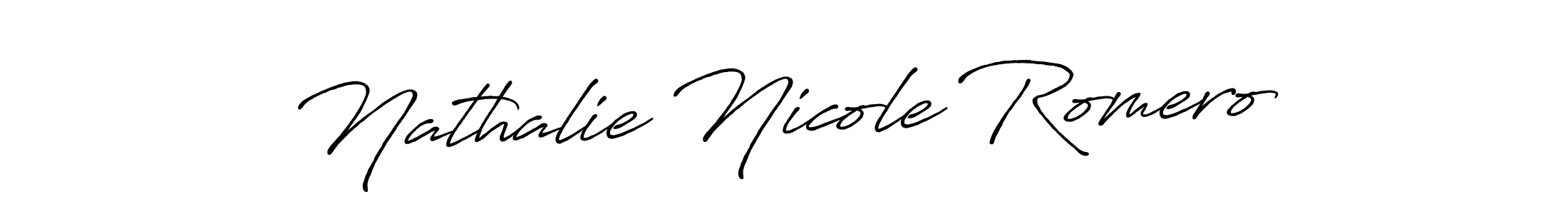 You should practise on your own different ways (Antro_Vectra_Bolder) to write your name (Nathalie Nicole Romero) in signature. don't let someone else do it for you. Nathalie Nicole Romero signature style 7 images and pictures png