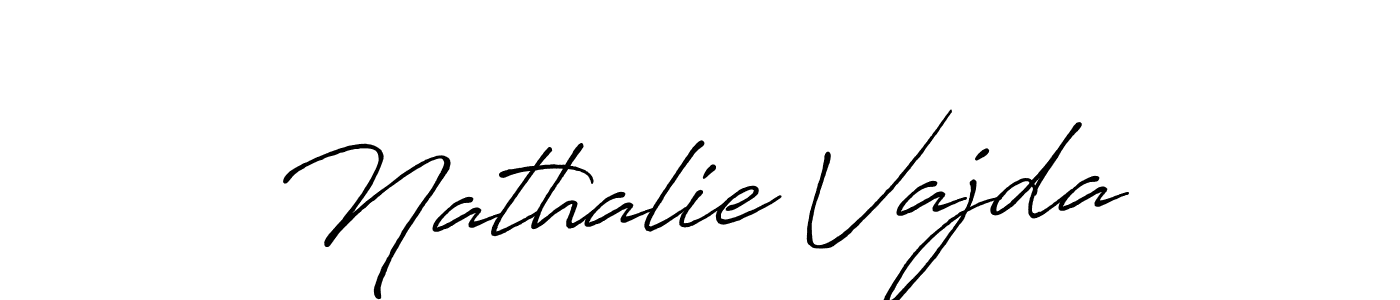 Make a beautiful signature design for name Nathalie Vajda. With this signature (Antro_Vectra_Bolder) style, you can create a handwritten signature for free. Nathalie Vajda signature style 7 images and pictures png