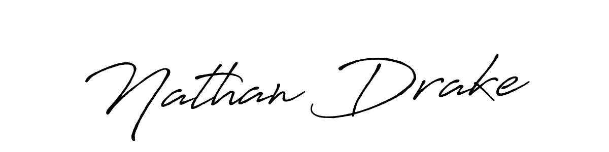 Make a beautiful signature design for name Nathan Drake. With this signature (Antro_Vectra_Bolder) style, you can create a handwritten signature for free. Nathan Drake signature style 7 images and pictures png