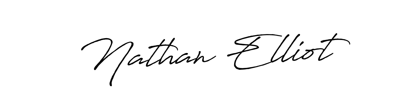 How to make Nathan Elliot name signature. Use Antro_Vectra_Bolder style for creating short signs online. This is the latest handwritten sign. Nathan Elliot signature style 7 images and pictures png