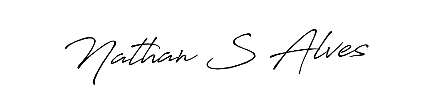 Nathan S Alves stylish signature style. Best Handwritten Sign (Antro_Vectra_Bolder) for my name. Handwritten Signature Collection Ideas for my name Nathan S Alves. Nathan S Alves signature style 7 images and pictures png