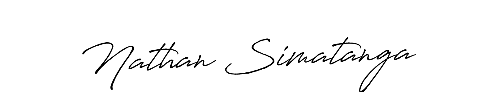 Antro_Vectra_Bolder is a professional signature style that is perfect for those who want to add a touch of class to their signature. It is also a great choice for those who want to make their signature more unique. Get Nathan Simatanga name to fancy signature for free. Nathan Simatanga signature style 7 images and pictures png