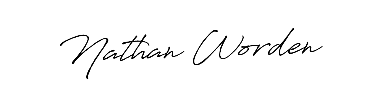 Make a beautiful signature design for name Nathan Worden. With this signature (Antro_Vectra_Bolder) style, you can create a handwritten signature for free. Nathan Worden signature style 7 images and pictures png
