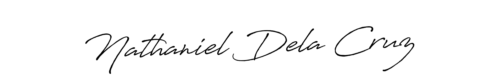 Create a beautiful signature design for name Nathaniel Dela Cruz. With this signature (Antro_Vectra_Bolder) fonts, you can make a handwritten signature for free. Nathaniel Dela Cruz signature style 7 images and pictures png