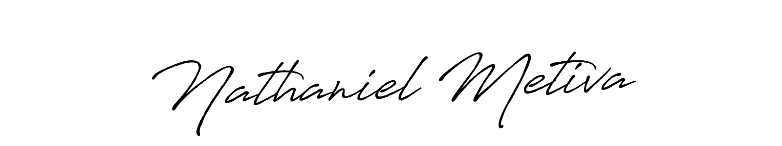 if you are searching for the best signature style for your name Nathaniel Metiva. so please give up your signature search. here we have designed multiple signature styles  using Antro_Vectra_Bolder. Nathaniel Metiva signature style 7 images and pictures png