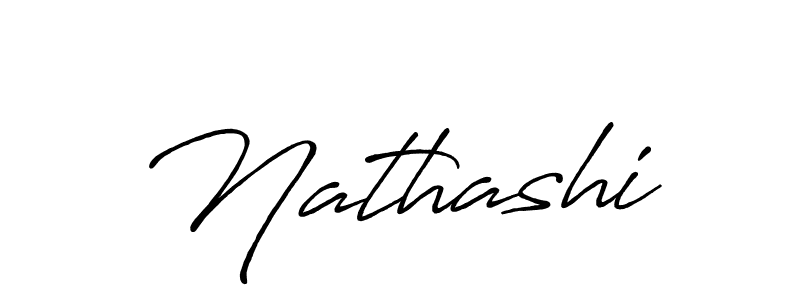 How to make Nathashi name signature. Use Antro_Vectra_Bolder style for creating short signs online. This is the latest handwritten sign. Nathashi signature style 7 images and pictures png