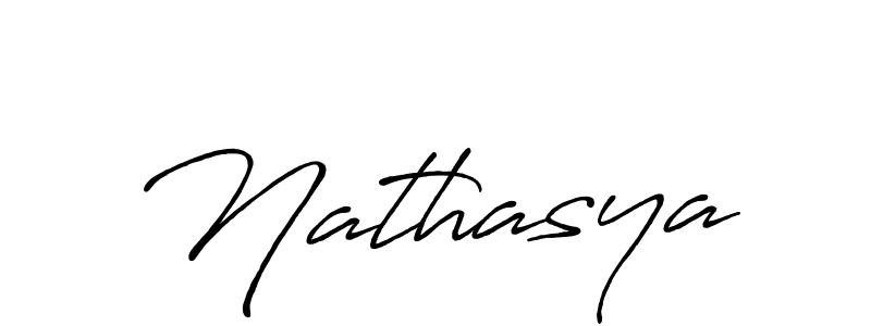 Use a signature maker to create a handwritten signature online. With this signature software, you can design (Antro_Vectra_Bolder) your own signature for name Nathasya. Nathasya signature style 7 images and pictures png