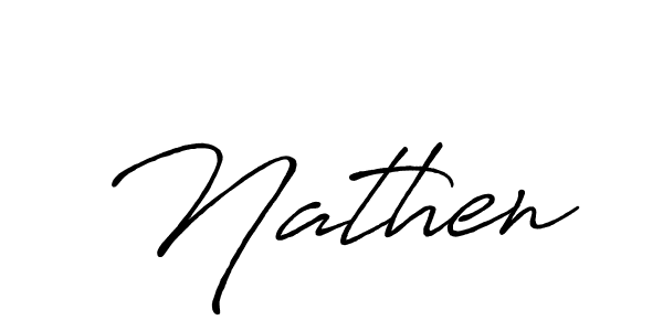 How to make Nathen name signature. Use Antro_Vectra_Bolder style for creating short signs online. This is the latest handwritten sign. Nathen signature style 7 images and pictures png