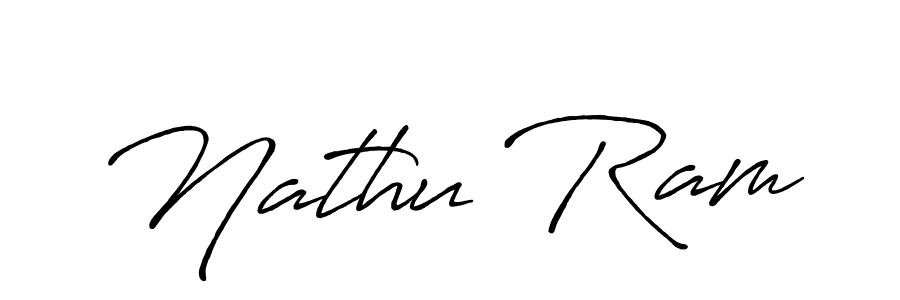 Design your own signature with our free online signature maker. With this signature software, you can create a handwritten (Antro_Vectra_Bolder) signature for name Nathu Ram. Nathu Ram signature style 7 images and pictures png