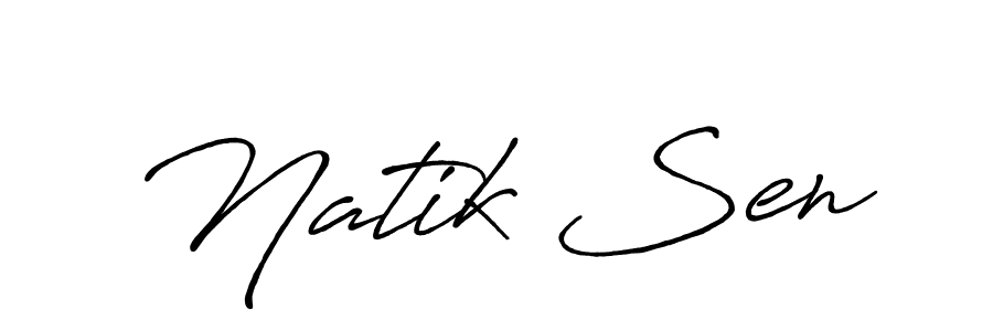 You can use this online signature creator to create a handwritten signature for the name Natik Sen. This is the best online autograph maker. Natik Sen signature style 7 images and pictures png