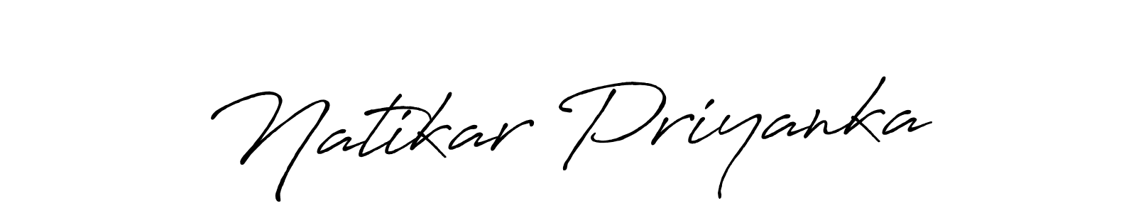 Also You can easily find your signature by using the search form. We will create Natikar Priyanka name handwritten signature images for you free of cost using Antro_Vectra_Bolder sign style. Natikar Priyanka signature style 7 images and pictures png
