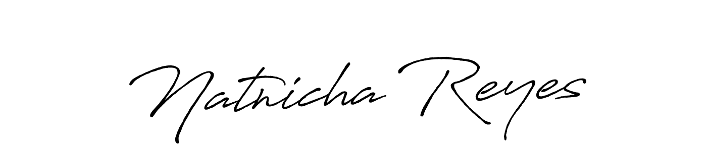 Design your own signature with our free online signature maker. With this signature software, you can create a handwritten (Antro_Vectra_Bolder) signature for name Natnicha Reyes. Natnicha Reyes signature style 7 images and pictures png