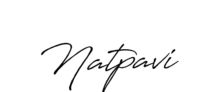 Make a beautiful signature design for name Natpavi. With this signature (Antro_Vectra_Bolder) style, you can create a handwritten signature for free. Natpavi signature style 7 images and pictures png