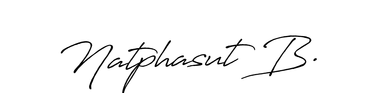 How to make Natphasut B. name signature. Use Antro_Vectra_Bolder style for creating short signs online. This is the latest handwritten sign. Natphasut B. signature style 7 images and pictures png