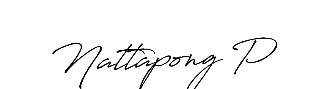 if you are searching for the best signature style for your name Nattapong P. so please give up your signature search. here we have designed multiple signature styles  using Antro_Vectra_Bolder. Nattapong P signature style 7 images and pictures png