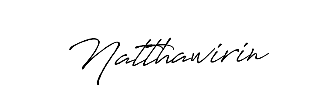 Natthawirin stylish signature style. Best Handwritten Sign (Antro_Vectra_Bolder) for my name. Handwritten Signature Collection Ideas for my name Natthawirin. Natthawirin signature style 7 images and pictures png
