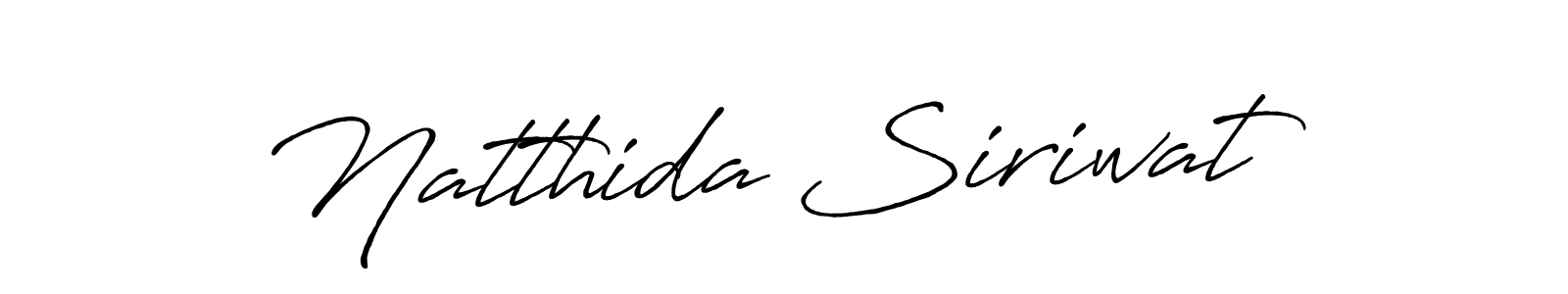 The best way (Antro_Vectra_Bolder) to make a short signature is to pick only two or three words in your name. The name Natthida Siriwat include a total of six letters. For converting this name. Natthida Siriwat signature style 7 images and pictures png