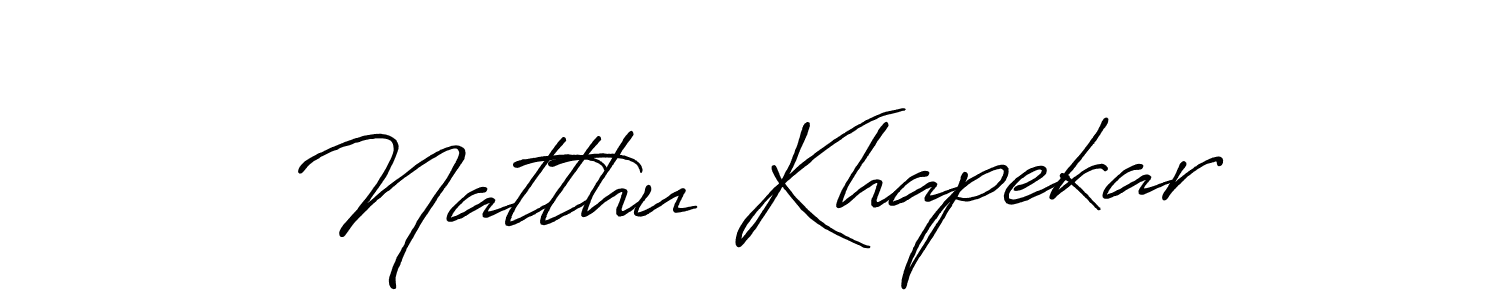 Antro_Vectra_Bolder is a professional signature style that is perfect for those who want to add a touch of class to their signature. It is also a great choice for those who want to make their signature more unique. Get Natthu Khapekar name to fancy signature for free. Natthu Khapekar signature style 7 images and pictures png