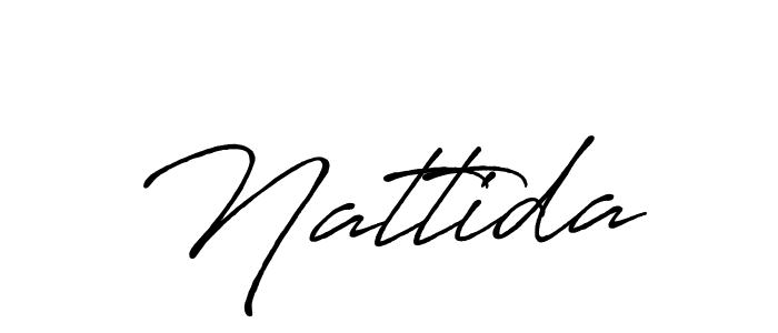 Make a beautiful signature design for name Nattida. Use this online signature maker to create a handwritten signature for free. Nattida signature style 7 images and pictures png