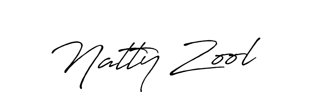 How to make Natty Zool name signature. Use Antro_Vectra_Bolder style for creating short signs online. This is the latest handwritten sign. Natty Zool signature style 7 images and pictures png