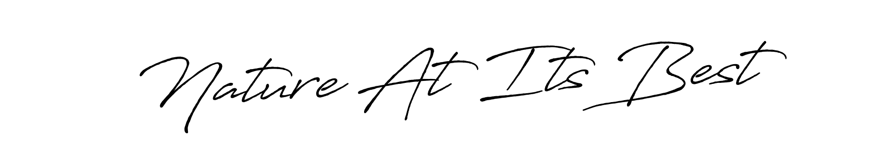 How to make Nature At Its Best signature? Antro_Vectra_Bolder is a professional autograph style. Create handwritten signature for Nature At Its Best name. Nature At Its Best signature style 7 images and pictures png