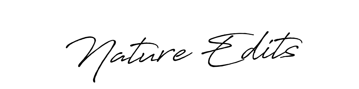 Use a signature maker to create a handwritten signature online. With this signature software, you can design (Antro_Vectra_Bolder) your own signature for name Nature Edits. Nature Edits signature style 7 images and pictures png