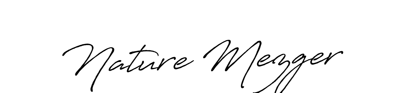 Use a signature maker to create a handwritten signature online. With this signature software, you can design (Antro_Vectra_Bolder) your own signature for name Nature Mezger. Nature Mezger signature style 7 images and pictures png