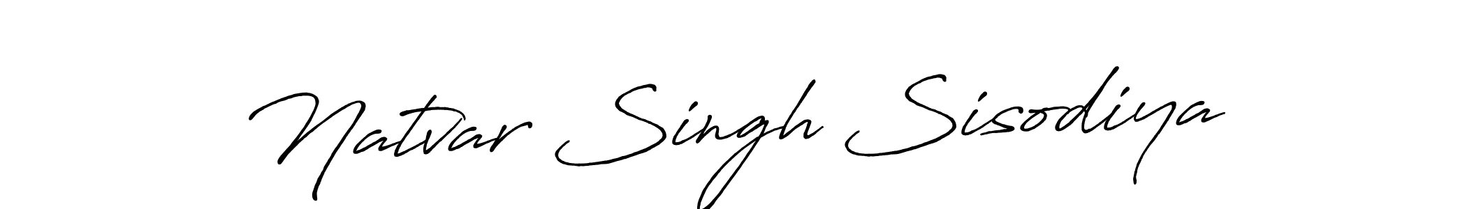 The best way (Antro_Vectra_Bolder) to make a short signature is to pick only two or three words in your name. The name Natvar Singh Sisodiya include a total of six letters. For converting this name. Natvar Singh Sisodiya signature style 7 images and pictures png