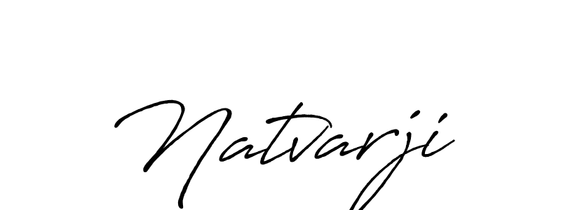 Use a signature maker to create a handwritten signature online. With this signature software, you can design (Antro_Vectra_Bolder) your own signature for name Natvarji. Natvarji signature style 7 images and pictures png