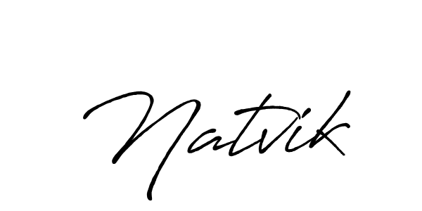 How to Draw Natvik signature style? Antro_Vectra_Bolder is a latest design signature styles for name Natvik. Natvik signature style 7 images and pictures png