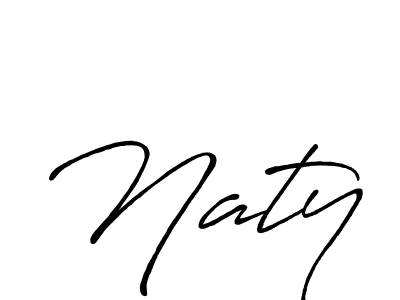 Also we have Naty name is the best signature style. Create professional handwritten signature collection using Antro_Vectra_Bolder autograph style. Naty signature style 7 images and pictures png