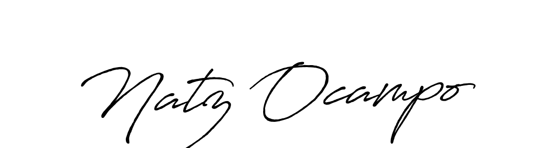 Create a beautiful signature design for name Natz Ocampo. With this signature (Antro_Vectra_Bolder) fonts, you can make a handwritten signature for free. Natz Ocampo signature style 7 images and pictures png