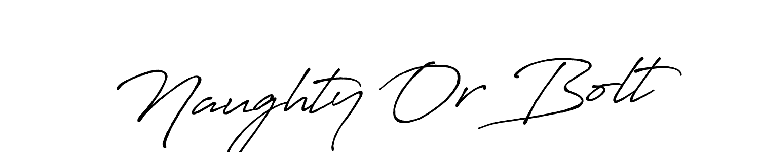 It looks lik you need a new signature style for name Naughty Or Bolt. Design unique handwritten (Antro_Vectra_Bolder) signature with our free signature maker in just a few clicks. Naughty Or Bolt signature style 7 images and pictures png