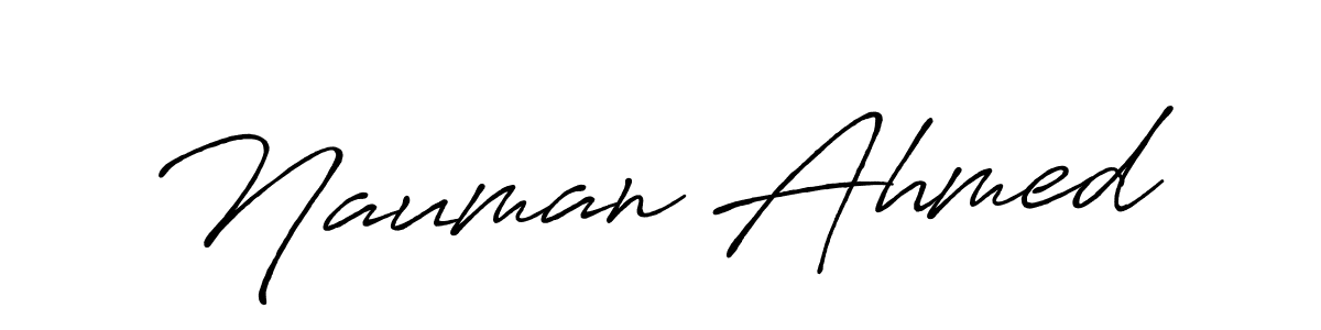 Also You can easily find your signature by using the search form. We will create Nauman Ahmed name handwritten signature images for you free of cost using Antro_Vectra_Bolder sign style. Nauman Ahmed signature style 7 images and pictures png