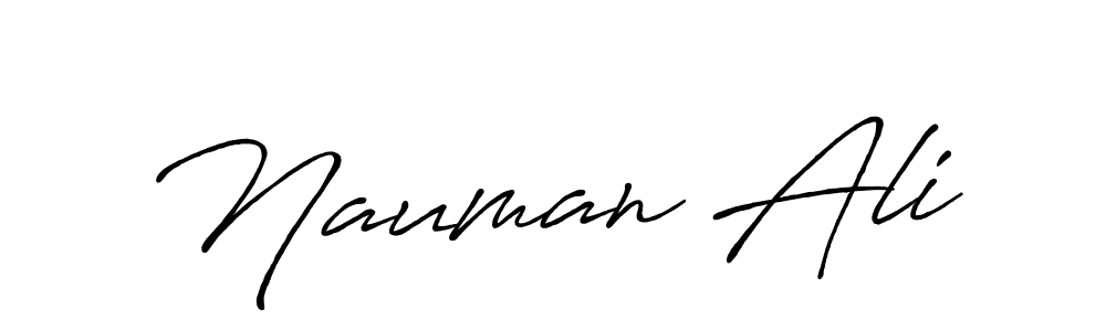 Use a signature maker to create a handwritten signature online. With this signature software, you can design (Antro_Vectra_Bolder) your own signature for name Nauman Ali. Nauman Ali signature style 7 images and pictures png