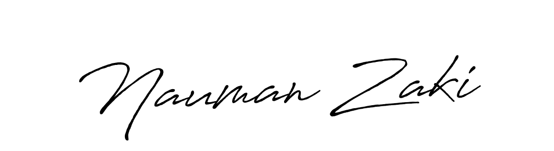 Use a signature maker to create a handwritten signature online. With this signature software, you can design (Antro_Vectra_Bolder) your own signature for name Nauman Zaki. Nauman Zaki signature style 7 images and pictures png