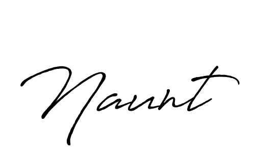 Design your own signature with our free online signature maker. With this signature software, you can create a handwritten (Antro_Vectra_Bolder) signature for name Naunt. Naunt signature style 7 images and pictures png