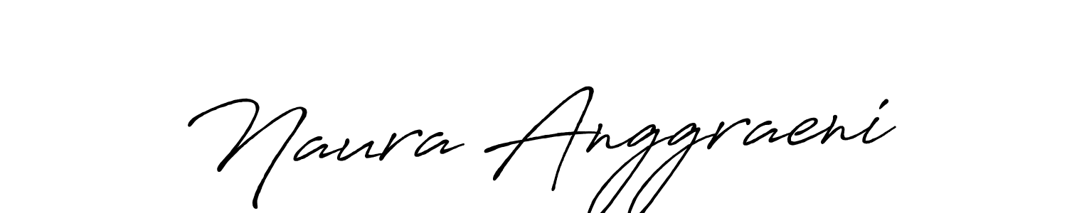 Create a beautiful signature design for name Naura Anggraeni. With this signature (Antro_Vectra_Bolder) fonts, you can make a handwritten signature for free. Naura Anggraeni signature style 7 images and pictures png