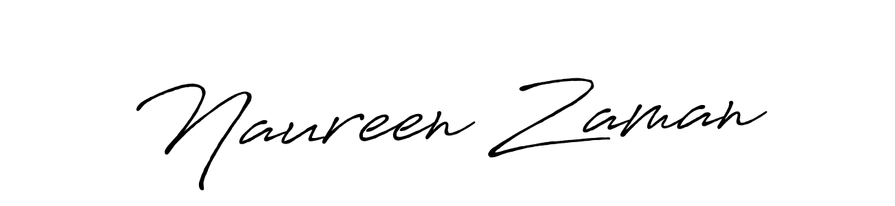 How to make Naureen Zaman name signature. Use Antro_Vectra_Bolder style for creating short signs online. This is the latest handwritten sign. Naureen Zaman signature style 7 images and pictures png