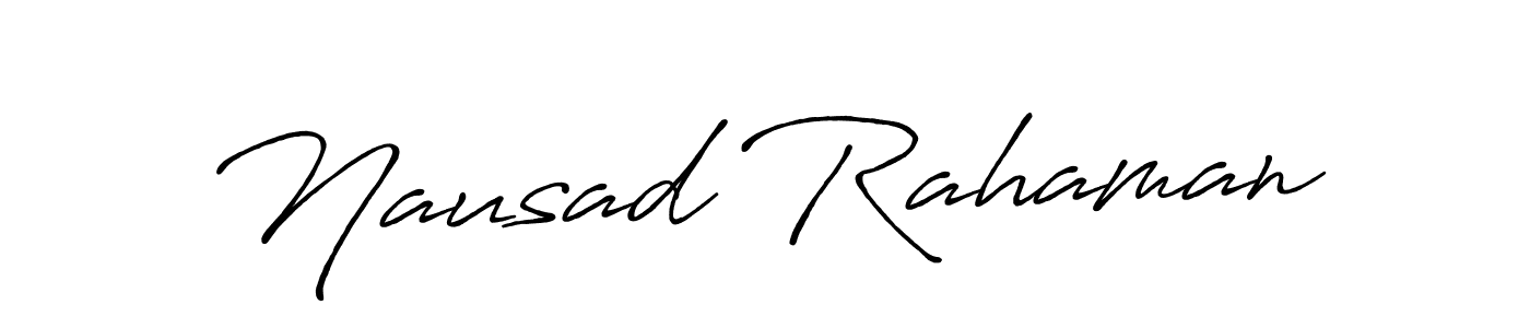 Create a beautiful signature design for name Nausad Rahaman. With this signature (Antro_Vectra_Bolder) fonts, you can make a handwritten signature for free. Nausad Rahaman signature style 7 images and pictures png