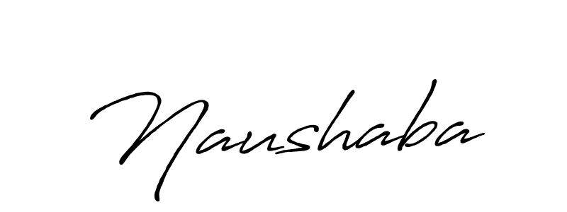 Make a beautiful signature design for name Naushaba. With this signature (Antro_Vectra_Bolder) style, you can create a handwritten signature for free. Naushaba signature style 7 images and pictures png