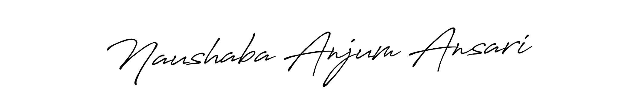Design your own signature with our free online signature maker. With this signature software, you can create a handwritten (Antro_Vectra_Bolder) signature for name Naushaba Anjum Ansari. Naushaba Anjum Ansari signature style 7 images and pictures png