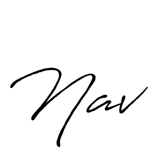 How to make Nav signature? Antro_Vectra_Bolder is a professional autograph style. Create handwritten signature for Nav name. Nav signature style 7 images and pictures png