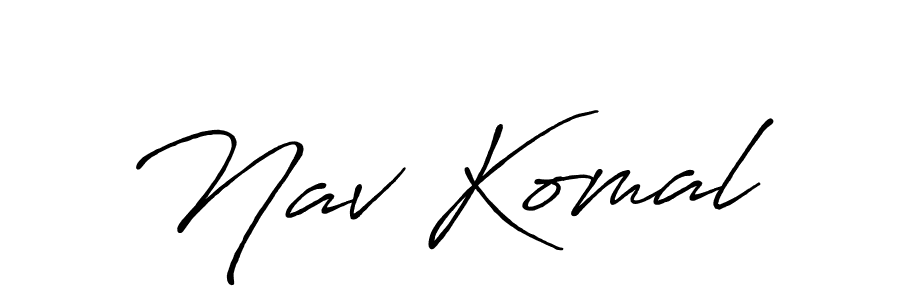 You should practise on your own different ways (Antro_Vectra_Bolder) to write your name (Nav Komal) in signature. don't let someone else do it for you. Nav Komal signature style 7 images and pictures png