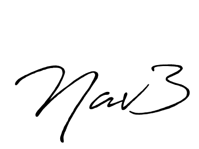 Make a beautiful signature design for name Nav3. With this signature (Antro_Vectra_Bolder) style, you can create a handwritten signature for free. Nav3 signature style 7 images and pictures png