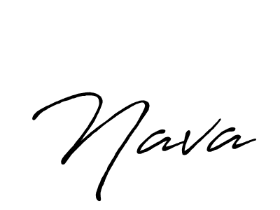 Make a beautiful signature design for name Nava. With this signature (Antro_Vectra_Bolder) style, you can create a handwritten signature for free. Nava signature style 7 images and pictures png