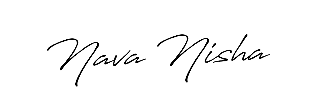 Design your own signature with our free online signature maker. With this signature software, you can create a handwritten (Antro_Vectra_Bolder) signature for name Nava Nisha. Nava Nisha signature style 7 images and pictures png